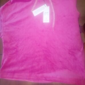 Pink crop top hoodie